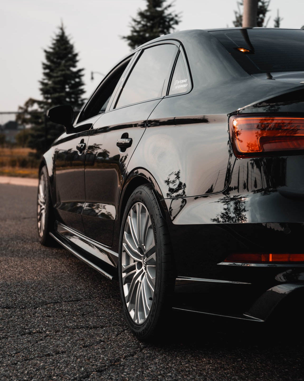 Audi RS3 Carbon FIber Side Skirt Extensions