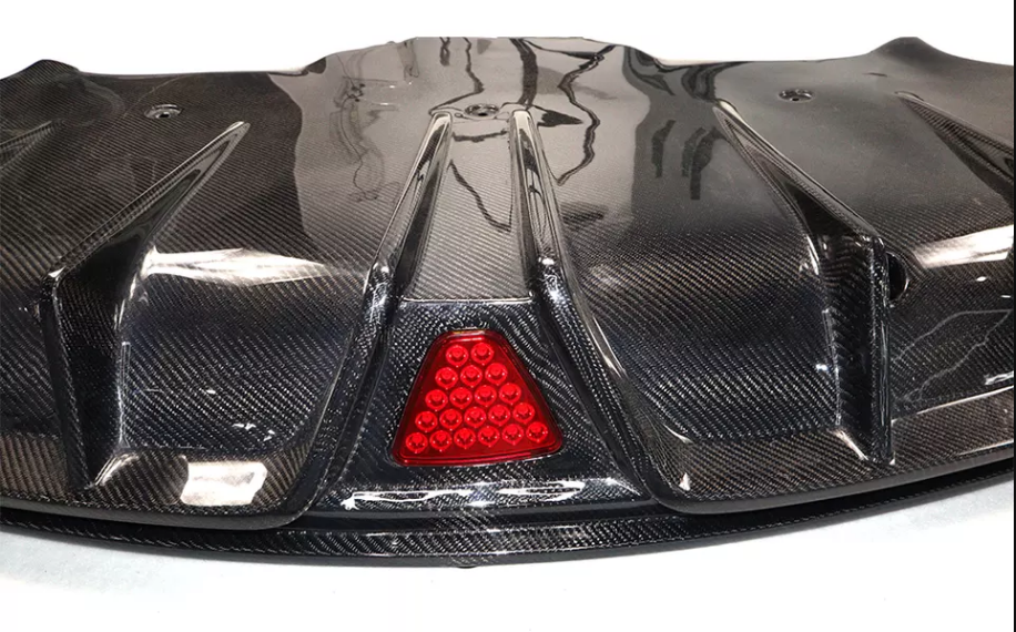 Tesla Model 3 Carbon Fiber Diffuser W Rain Light
