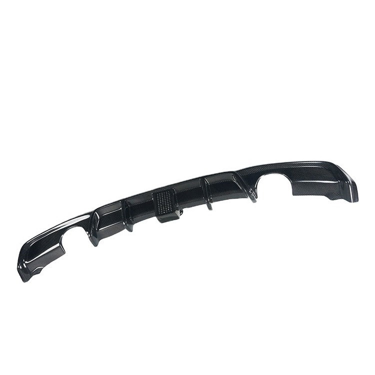 BMW Carbon Fiber Dual Exhaust Diffuser With Rain Light (3 Series)