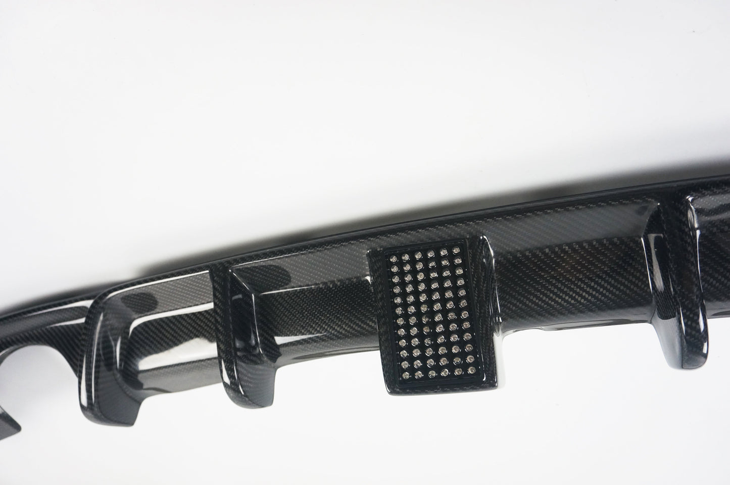 BMW Carbon Fiber Dual Exhaust Diffuser With Rain Light (3 Series)