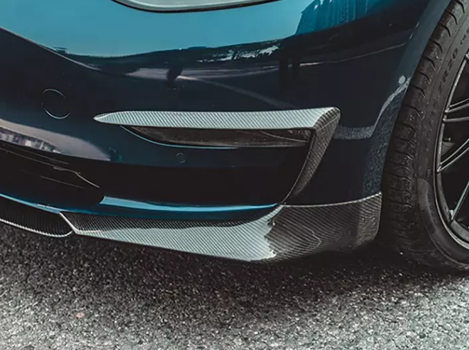Tesla Model 3 Carbon Fiber Fog light Canards