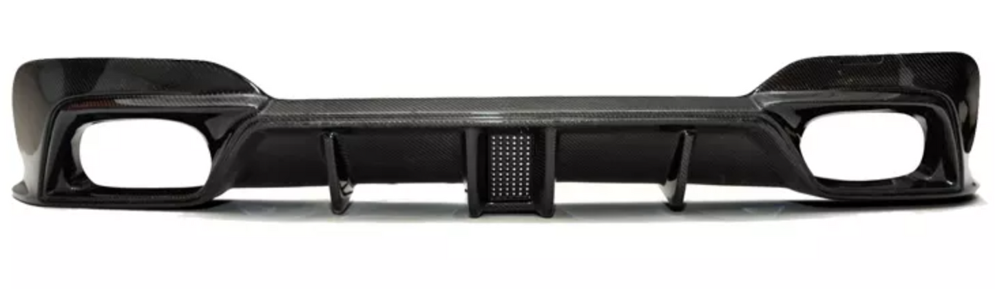 BMW Carbon Fiber Quad Exhaust Diffuser w RainLight(G20)