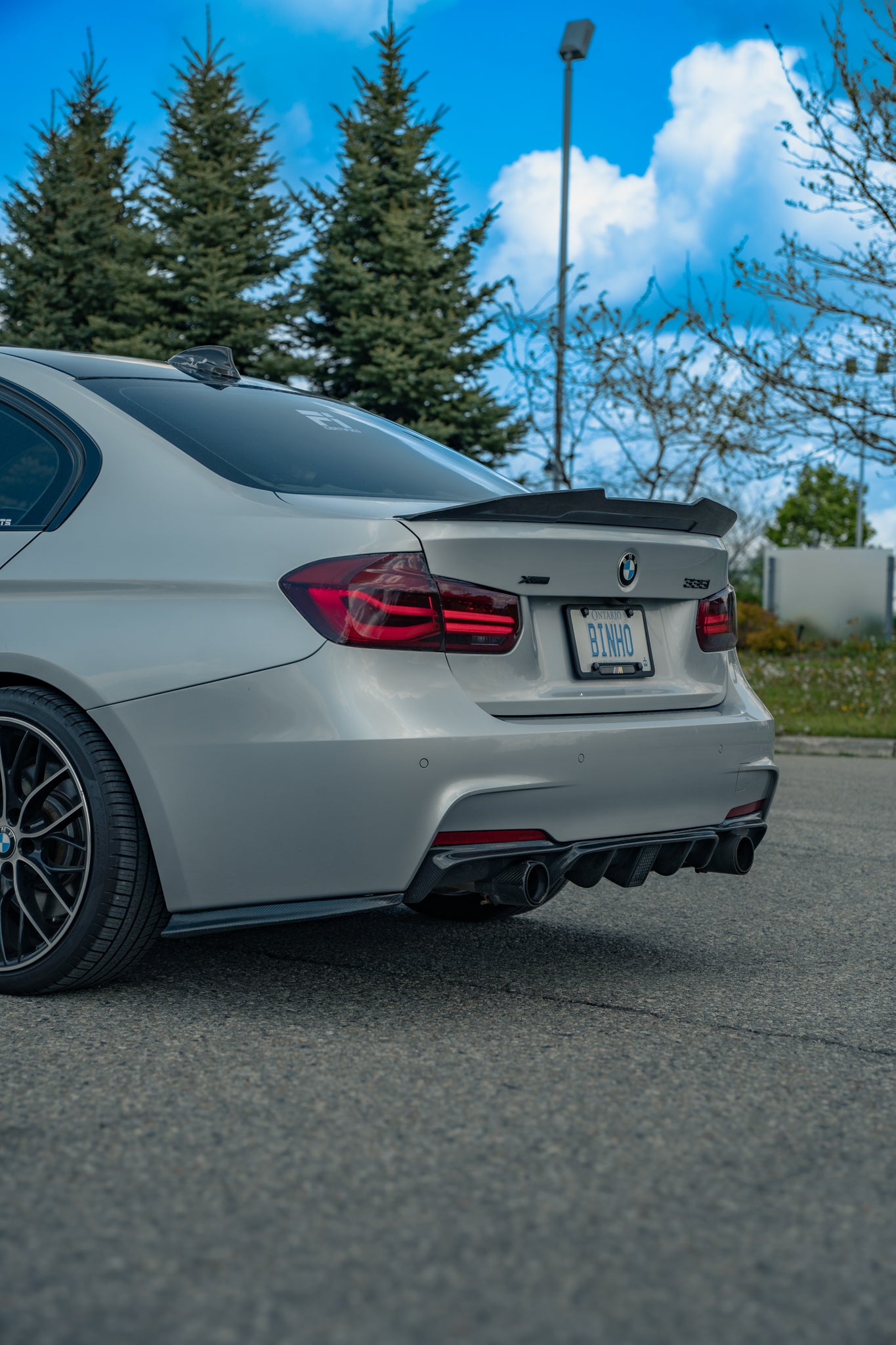 Carbon Fiber Rear Bumper Canards | F30 3 Series |