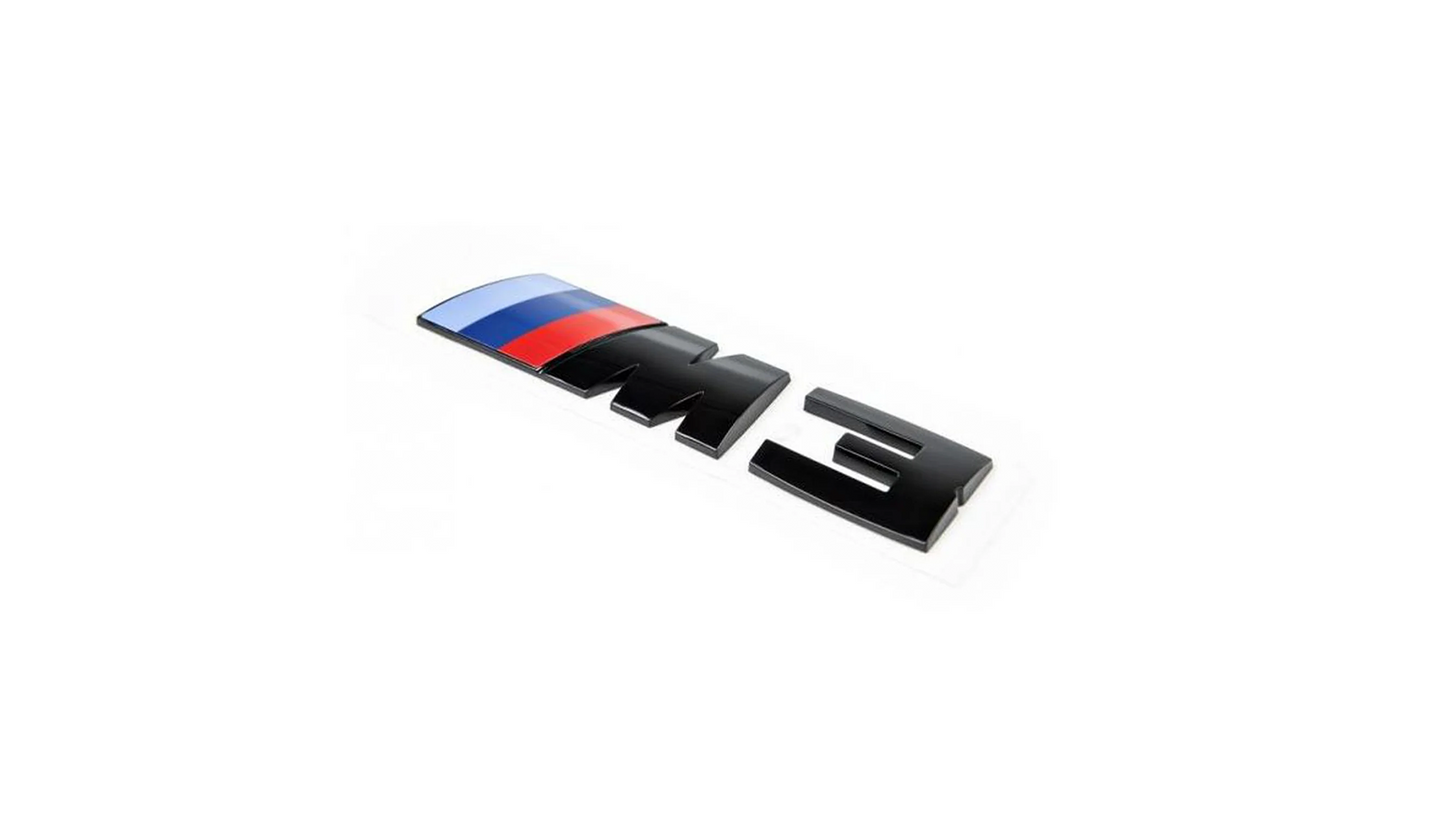 BMW M3 Gloss black trunk Badge, f80 trunk badge