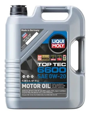 Liqui Moly Top Tech 6600 Motor Oil 0W20 Full Synthetic 5L